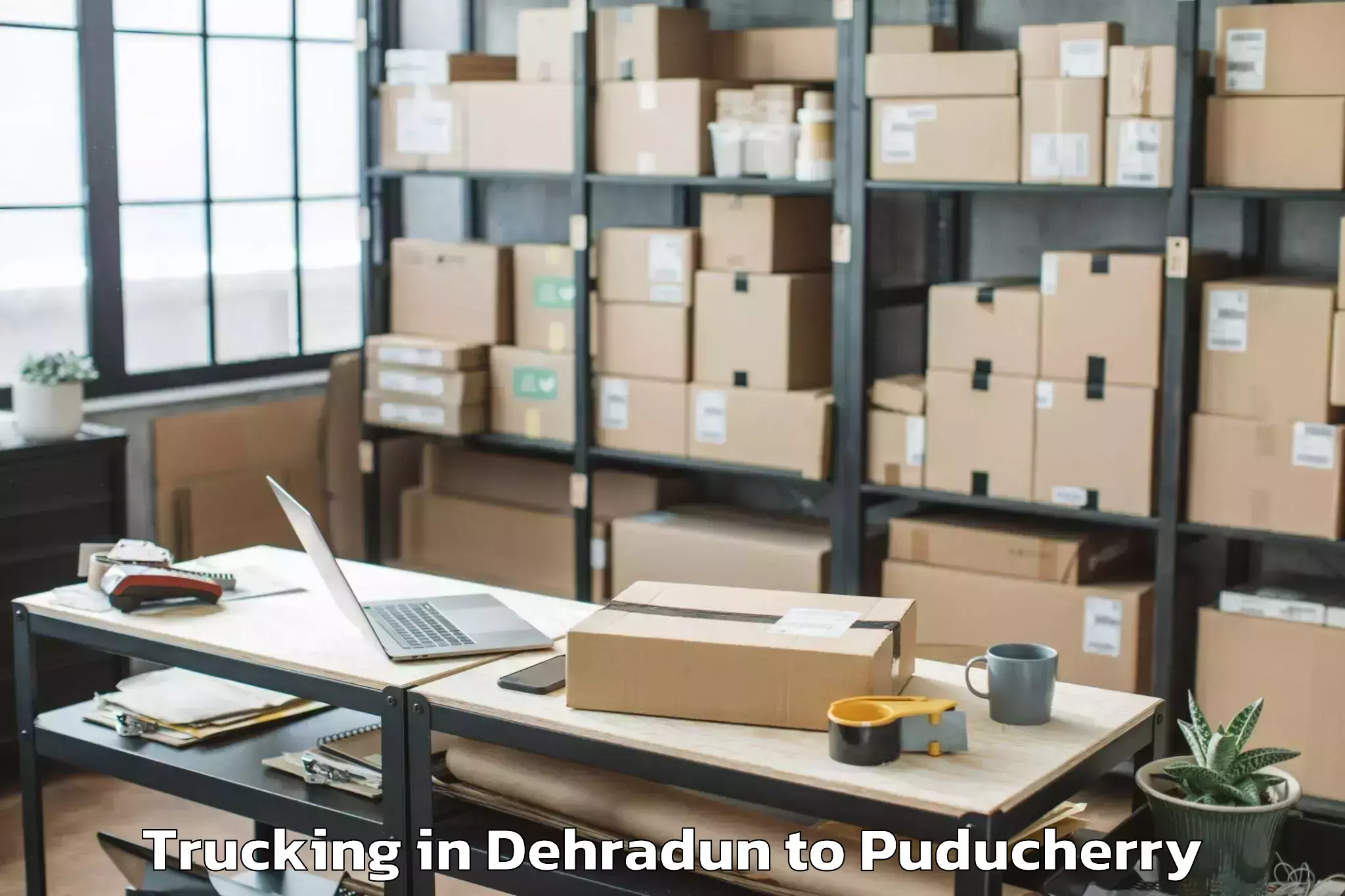 Reliable Dehradun to Pondicherry University Trucking